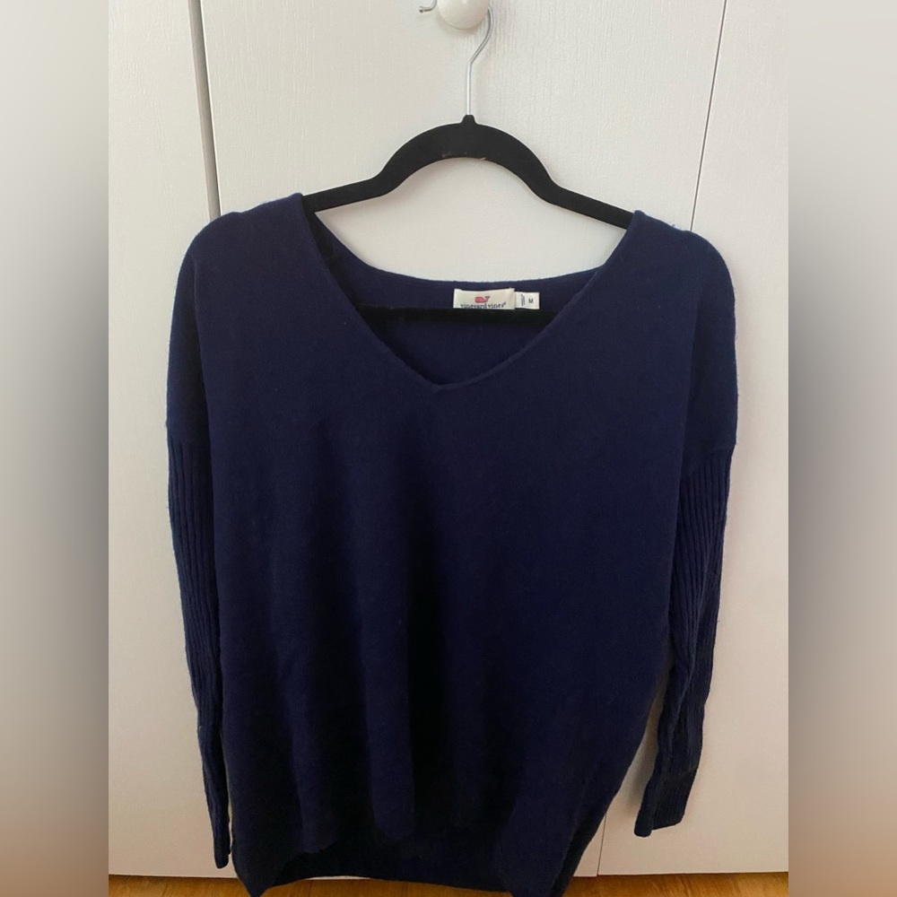 Vineyard Vines Navy V-Neck Sweater